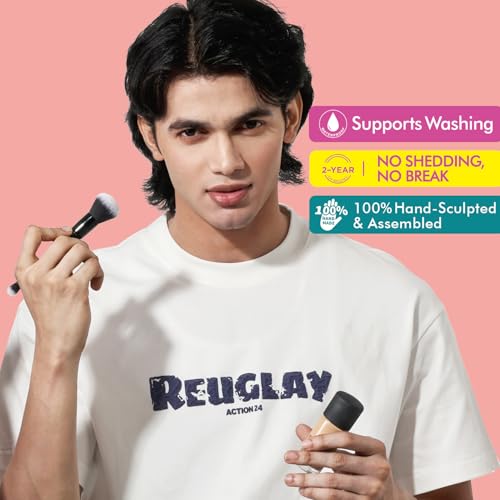 Bueart Design Dual Ended Cream Powder Brush and Complexion Duo Foundation Concealer Brush For Foundation, Setting Powder, ...