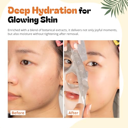 Epielle Character Face Mask Mystical Safari 6 Pack, Fun & Effective Korean Skin Care, Spa Party Favors, Stocking Stuffers,...