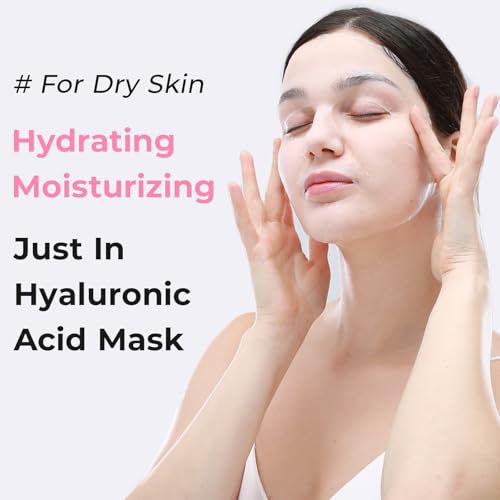 +WIS+ Hyaluronic Acid Face Mask 24 EA with Hyaluronic Acid Serum and Vitamin B5, Facial Mask for Dry Skin, Anti-Aging Mask...