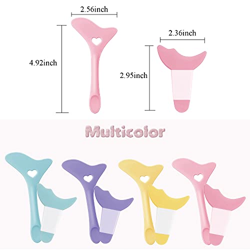 Deacocal Eyeliner Stencils 4Pcs Reusable Silicone Eyeliner Aid Mascara Shield Eyeliner Eyelash Eyeshadow Lipstick Applicat...