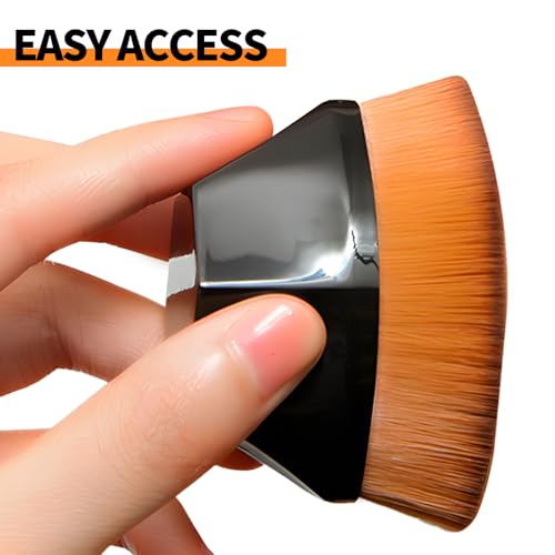 Foundation Brush Flat Top Kabuki Makeup Brush for an Airbrushed Finish with Effortless Blending and Buffing for Liquid, Cr...