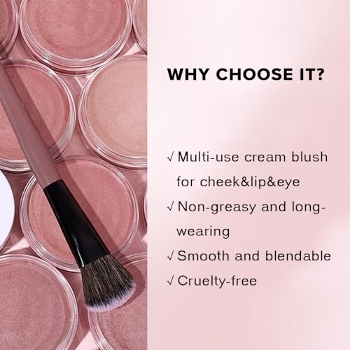 Multi Glow Balm - Hydrating, Lightweight, and Blendable Creamy Blush for Cheeks, Lips, and Eyes, Radiant Skin Finish (#1 N...