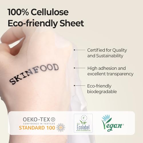 SKINFOOD Rice Daily Sheet Mask, 5-Minute Firming, Nourishing, Hydrating Face Mask for Smooth, Clear, Glass Skin, Korean Sk...