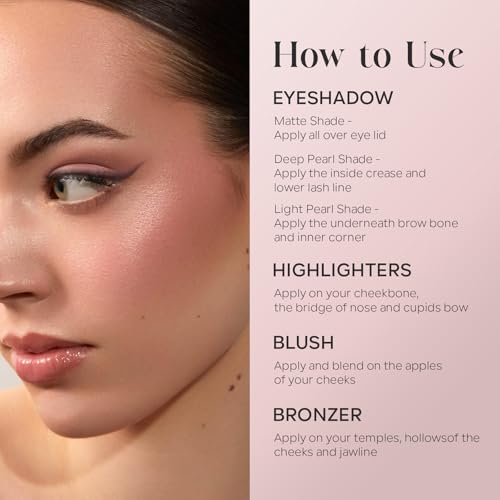 10 Color The Best of the Baked Makeup Palette, Full Size 4-in-1 Baked Powder Palette with Blush, Highlighters, Bronzer and...