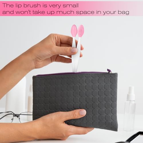 10 Pcs Silicone Lip Scrub Brush, Double Sided Lip Exfoliating Brushes Nose Clean Blackhead Removal Pore Scrubber Face Clea...