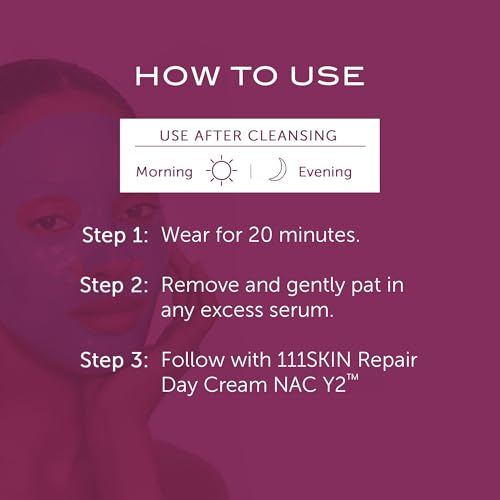 111SKIN Cryo De-Puffing Energy Facial Mask - Fragrance Free - Tighten, De-Puff & Refresh - Peptides & Caffeine - Set of 5...