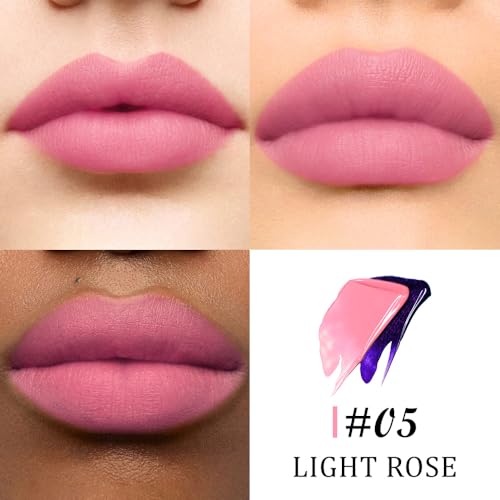 Kaely Light Rose Lip Stain Peel Off Masque, Long Lasting Waterproof Smudge Proof Lip Tint, Non-Transfer Semi Permanent Lip...