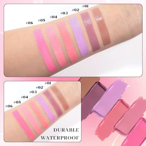 HHLTOH Brown Cream Blush on Face for Women Cheeks Makeup Palettes, Matte Single Chocolate Coffee Creamy Blushes for Cheek ...