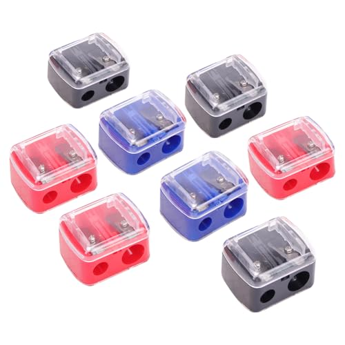 10 Pcs Eye Makeup Pencil Sharpeners Eyeliner Manual Pencil Sharpeners Cosmetic Pen Sharpeners 2 Holes Pencil Sharpeners Mu...