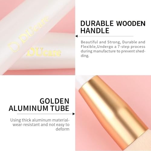 DUcare Flat Top Foundation Brush, Premium Contour Kabuki Brush, Professional Makeup Brush, Densely Packed Bristles, Multi-...