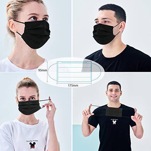 mystcare Individually Wrapped Masks 100 Pack Disposable,Face Mask Protection for Adults 3-Layer Filter Safety Face Masks(1...