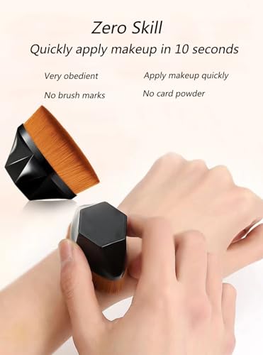 MQAPZLS Makeup Brush 2PC, Flawless Foundation Make-Up Brush, Flat Top High-Density Makeup Brush, Multi-Purpose Mixed Brush...