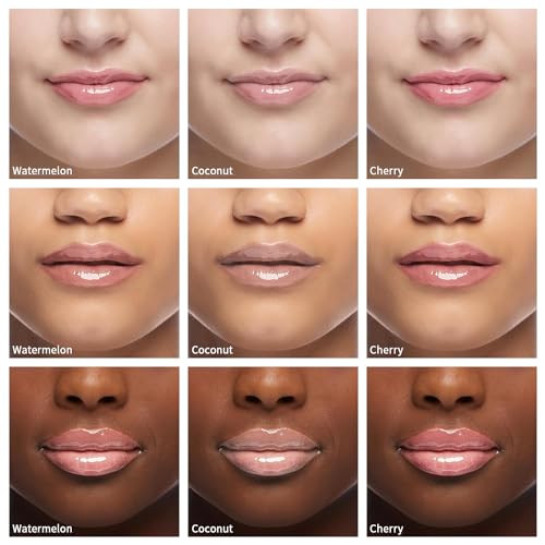 3 PCS Bee Lip Balm Lip Mask Honey Pot, Watermelon & Cherry & Coconut Lip Mask Propolis Moisturizing Lip, Hydrating Prevent...