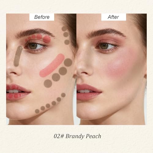 Color Nymph Cream Blush Contour Stick, Double-end Makeup Stick Multiuse Blush Butter Bronzer For Cheeks Eyes Lip Matte Fin...