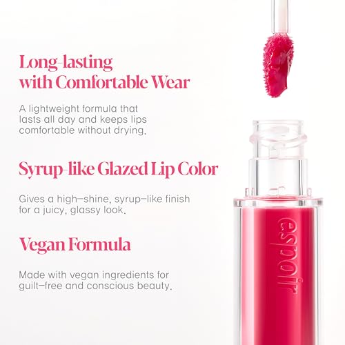 Espoir Couture Lip Tint Glaze #20 Plum Compote | Volumizing Lip Stain with Juicy Texture, Long-Lasting & Vibrant Colors, M...