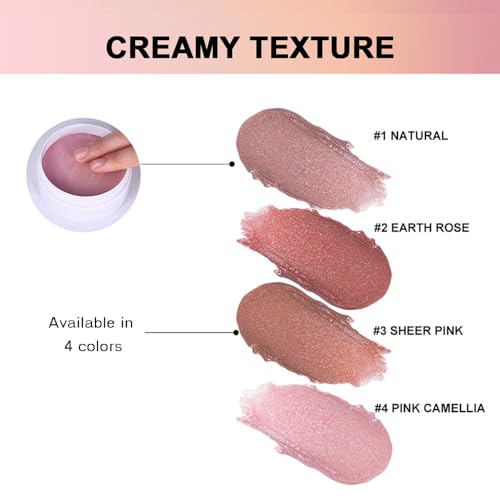 Multi Glow Balm - Hydrating, Lightweight, and Blendable Creamy Blush for Cheeks, Lips, and Eyes, Radiant Skin Finish (#1 N...