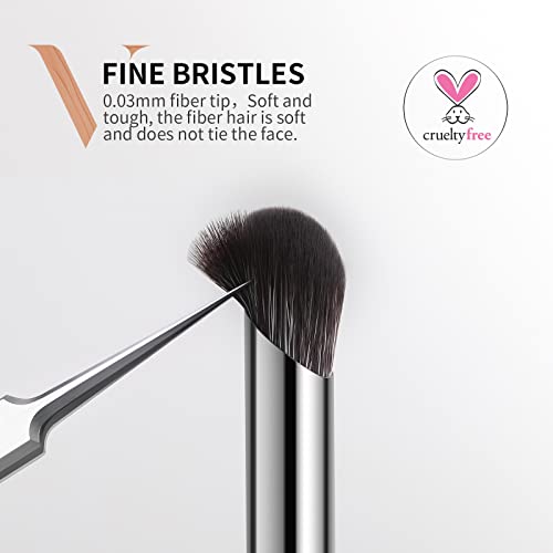DUcare Nose Contour Brush, Angled Concealer Brush Under Eye, Small Under Eye Makeup Brush for Dark Circles Puffiness Puffy...