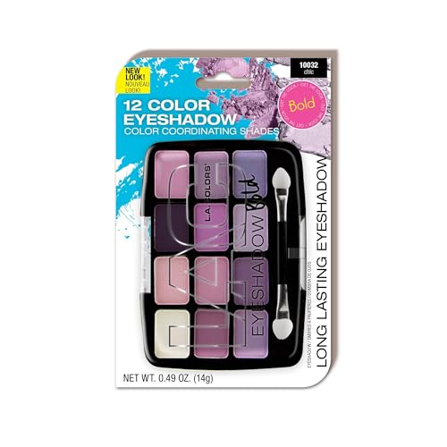 L.A. COLORS 12 Color Eyeshadow Palette (Carded) C10032 Chic