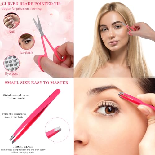 YUXIANLB Lash Applicator Tool Set Eyelash Extension Tweezers 5 Pcs Soft Brush False Eyelashes Applicator for Beginners Pro...