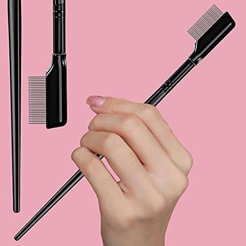 2Pcs Eyelash Separator, Eyelash Comb Lash Brush Separator, Lash Comb Eyelashes Curler Makeup Mascara Applicator, Eye Makeu...