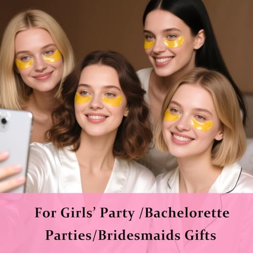 Miniling 30 Pairs 24K Gold Eye Masks & Lip Masks, Under Eye Patches for Puffy Eyes, Lip Mask Skincare, Galentines Day Gift...