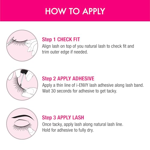 i-ENVY 5 Pairs Demi Wispies False Lashes (1 Pack), Premium Quality 100% Human Hair, Fluffy Feathered Eyelashes With Volume...