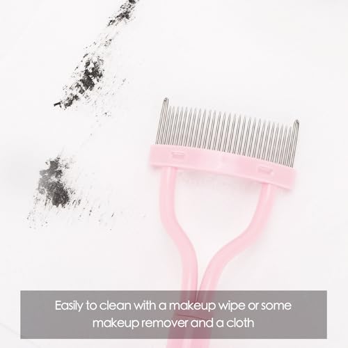 2 Pcs Eyelash Separator Tool Mascara Brushes Eyelash Comb Separator Definer Lash Comb for Combing, Separating Lashes - Lig...