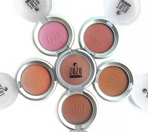 ZUZU LUXE Mineral Blush (Fascination - Lightly Toasted Cinnamon/Warm Shimmer), Natural, Paraben Free, Vegan, Gluten-free, ...