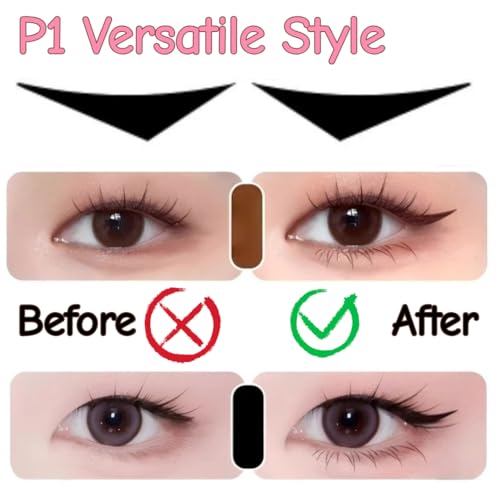 2 Pcs Gel Eyeliner Pencil Set, Eyeliners Pen for Beginners, 2026 New Foldable Eyeliner Stamp for Perfect Wings, Rotating E...
