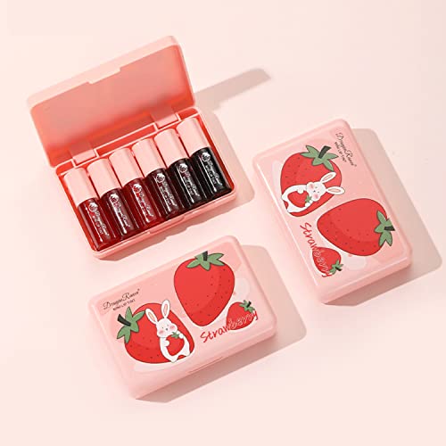 Eakroo 6 Colors Lip Tint Stain Mini Liquid Lipstick, Lip Gloss for Women, Lip Oil Stain, Lip Stain Long Lasting Waterproo...