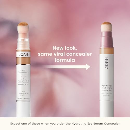 JOAH Perfect Complexion Under Eye Concealer and Hydrating Serum, Korean Makeup for Dark Circles and Puffiness, Peptide Ser...