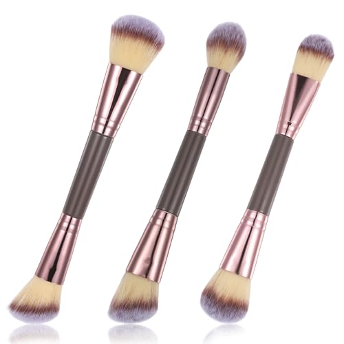 3PCS Foundation Makeup Brush, 2-in-1 Dual-Ended Makeup Brush Foundation Brushes and Concealer Brushes Application of Conto...