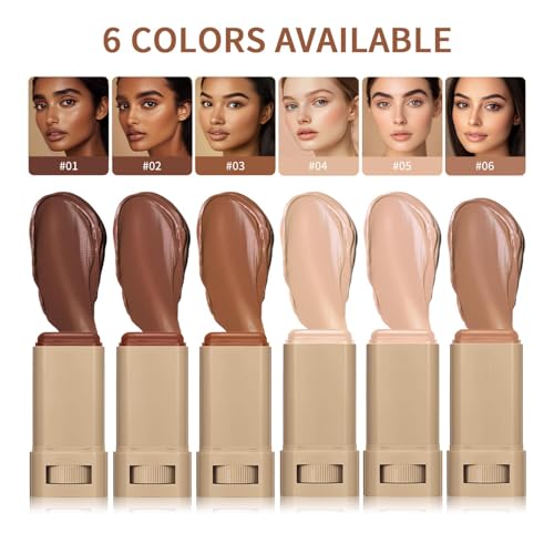 Tinted Moisturizer Stick - Foundation & Serum Hybrid for a Natural, Healthy-Looking Glow, Hydrating Skin Tint Balm with Bu...