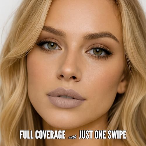Mynena Soft Beige Nude Matte Liquid Lipstick | Long-Lasting Comfort | Smudge-Proof Transfer-Resistant | Full Coverage Non-...