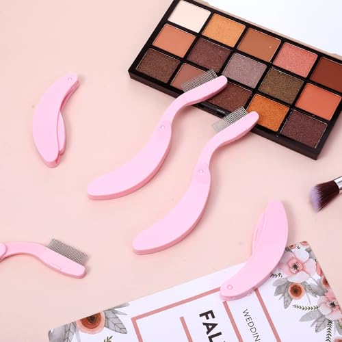 MBAIYO 6 Packs Foldable Eyelash Comb Separator, Folding Lash Comb Eyebrow Mascara Applicator Stainless Steel Teeth Lash & ...