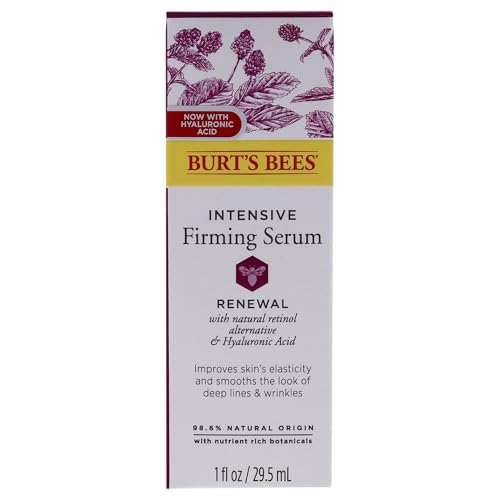 Burt's Bees Renewal Intensive Firming Serum with Bakuchiol Natural Retinol Alternative – 1 ounce (Packaging May Vary)