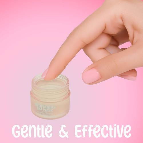 4pc Lip Mask Collection - Hydrating Lip Masks w/Rosehip Seed Oil | Flavored Lip Care Set for Soft, Smooth Lips