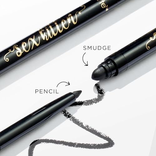 tarte sex kitten liner – Black Full Size Eyeliner Pen with Mineral Pigments for Bold, Nourished Lashes, Waterproof, All-Da...