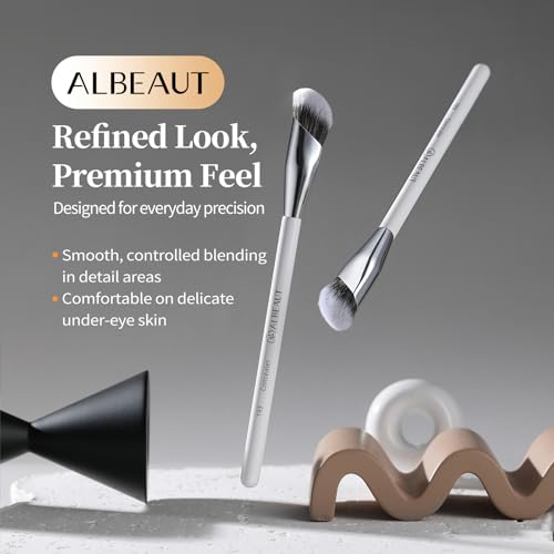 Albeaut Concealer Brush, Angled Under Eye Makeup Small Foundation Precision Face Blending Brush (193 concealer brush)