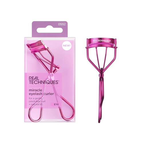 Real Techniques Miracle Eyelash Curler, Gentle Lash Tool for Lifted Lashes, Use with Mascara for Extra Volume, Travel-Size...