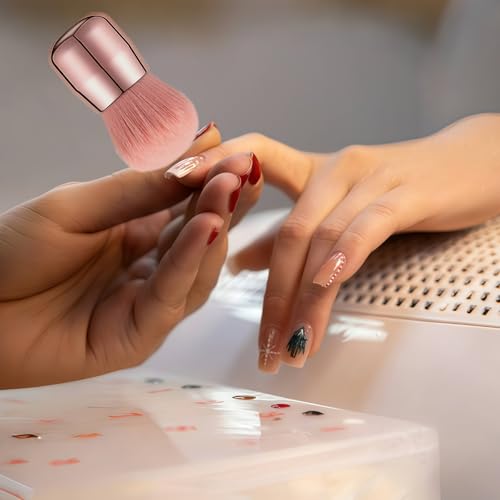 2-Piece Luxury Kabuki Brush Set for Body & Face - Extra Large Fluffy Makeup Brush for Self Tanner, Foundation & Loose Powd...