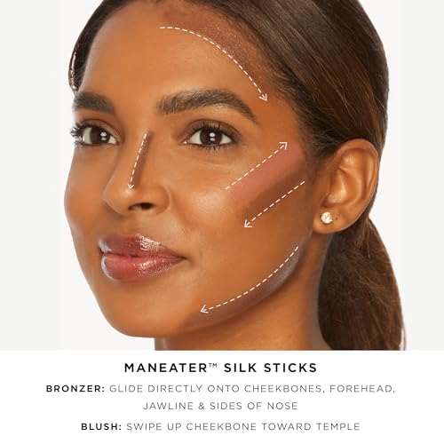 tarte Maneater Silk Stick Blush – Creamy Blendable Color for Cheeks & Lips with Diamond Powder for a Smooth, Hydrated, Nat...