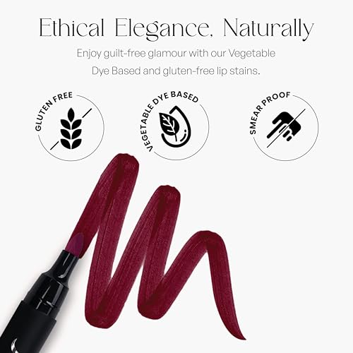 SORMÉ Smooch Proof Lip Stains with Matte Finish - Long lasting Lip Stain with A Felt-tip Nib Precision Lip Marker - Gluten...