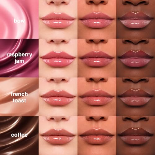 Ruby & Millie Peptide Lip Treatment, Peptide Lip Tint, Plumping Gloss, Youthful Replenisher Serum, Bow & Coffee,0.3 Fl oz...