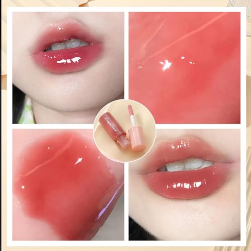 10 Colors Lip Tint Stain Mini Liquid Lipstick Set, Korean Lip Gloss Moisturizing Natural, Multi-Use Lip and Cheek Tint, No...