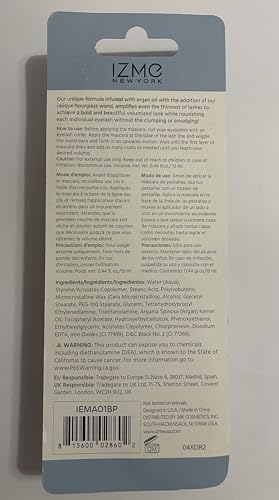 IZME New York Argan Oil Mascara Extra Volume Black/ 0.44 fl.oz/13 ml, Gold