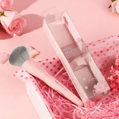 REAL PERFECTION Buffing Foundation Brush, Professional Face Makeup Brush for Streak-Free Application, Suitable for All Ski...