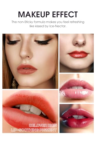 LANGMANNI 12Pcs Lip gloss Collection Makeup Set, Shiny Smooth Soft Liquid Lip Glosses Lip Stain With Rich Varied Colors Fo...