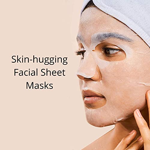 Rael Face Mask Skin Care, Collagen Face Masks - Bamboo Facial Sheet Mask, Korean Skincare, with Collagen Essence and Fruit...
