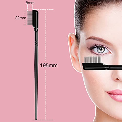 2Pcs Eyelash Separator, Eyelash Comb Lash Brush Separator, Lash Comb Eyelashes Curler Makeup Mascara Applicator, Eye Makeu...